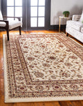 Unique Loom Voyage Collection Traditional Oriental Classic Intricate Design Area Rug (9 0 x 12 0 Rectangular, Ivory/Gold)