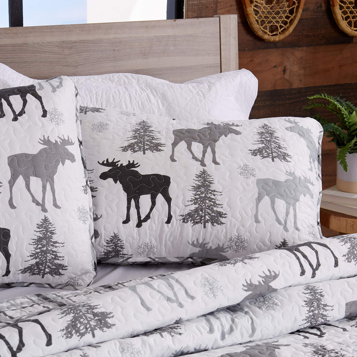Lodge Bedspread Twin Size Kid 'S Quilt Set With 1 Sham. Cabin 2- Piece Reversible All Season Quilt Set. Rustic Quilt Coverlet Be