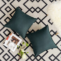 Jeanerlor 18''X18'' Solid Cotton Linen Decoration Throw Pillow Case With Zipper Euro Sham Cushion Case Cool Pillow Cover Delicat
