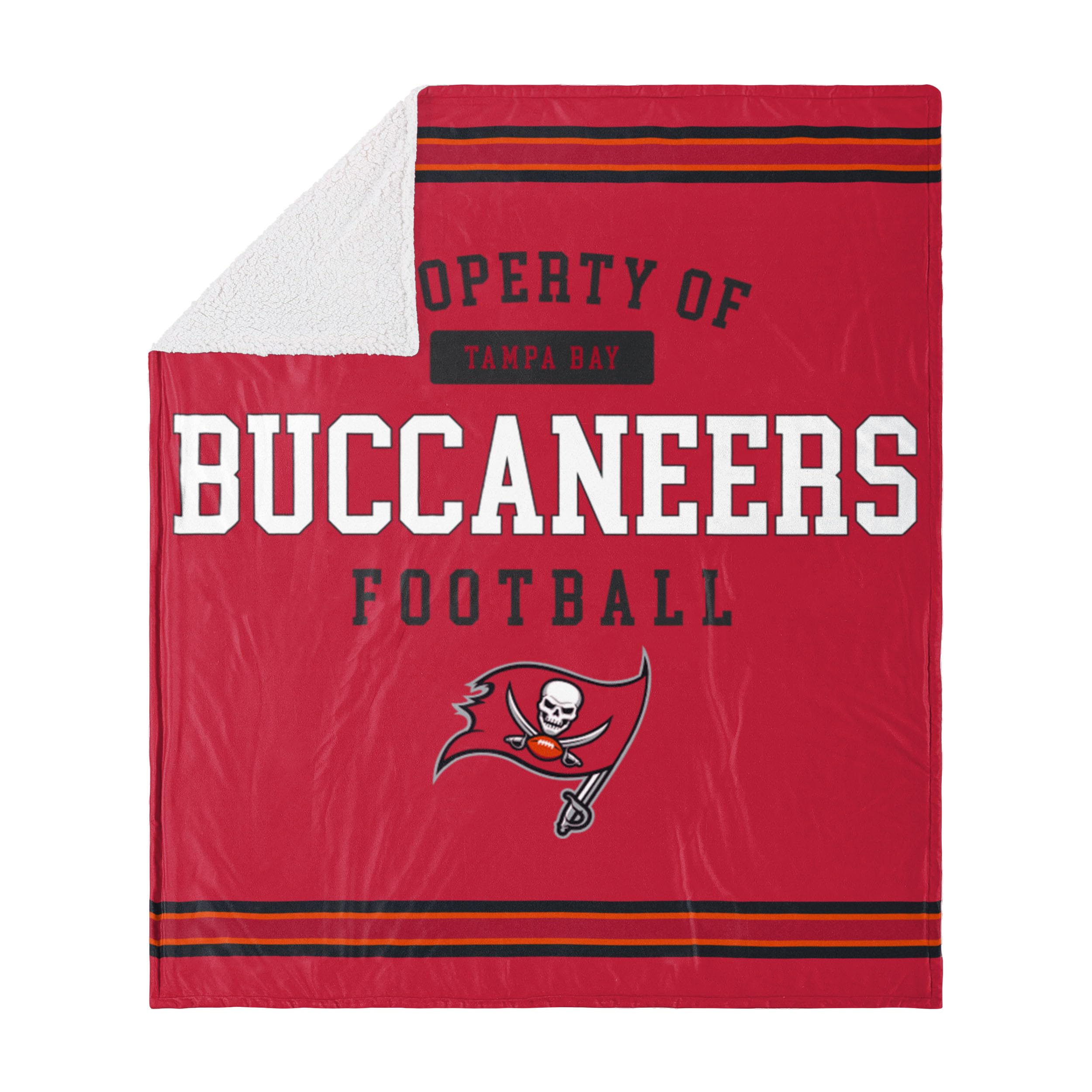Foco Tampa Bay Buccaneers Nfl Team Property Of Sherpa Fleece Blanket