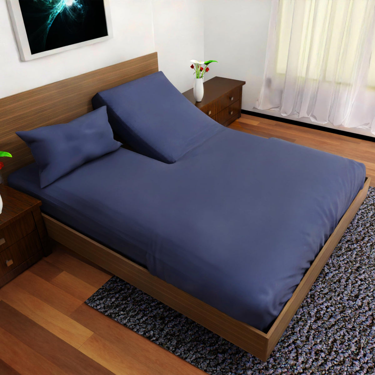 Royal Bliss Top Split King Royal Collection 1900 Egyptian Cotton Bamboo Quality Bed Sheet Set With 1 Fitted Sheet With 36In Spli