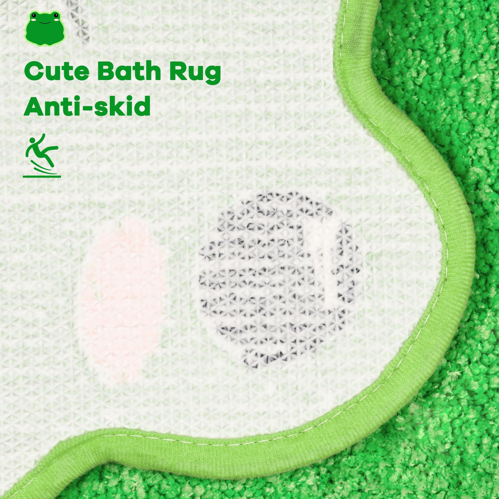 Nigoways Bathroom Rugs Mat,Frog Bath Rugs,Water Absorbent Non Slip Cute Bath Mat, Machine Wash Bathroom Mat,Bathroom Rug For Bat