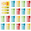 Teling 2000 Pcs/ 20 Packs Sign Here Sign Date Tabs Stickers Colored With Dispenser Arrow Flag Tabs With Dispenser Easy To Post F
