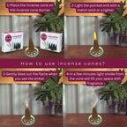 Hyacinth Incense Cones - Total 20 Cone Incense - Dual Pack Of 10 Insence Cones - Incense Cones Scented - Cone Incense Scents - I