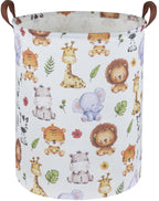 Sanjiaofen Kids Laundry Hamper,Baby Laundry Basket Animal Storage Baskets For Kids Room Decor,Nursery Hamper,Bedroom,Toy Organizer,(Cute Animal)
