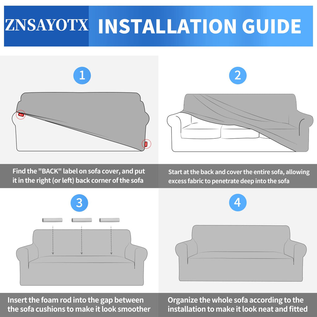 Znsayotx 1 Piece Jacquard Couch Covers For 2 Cushion Couch High Stretch Loveseat Slipcover For Pets Dogs Anti Slip Love Seat Sof