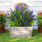 Tstweto Artificial Plants Outdoor, 22 Pcs Fake Flowers Uv Resistant Outdoor Fake Plants, Lavender Artificial Flowers Plastic Fak