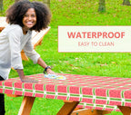 Linpro 6Ft Picnic Table Cover With Bench Covers Fitted Picnic Table Covers With Elastic Waterproof, Camping Tablecloth. Vinyl Picnic Table Tablecloth. Rv And Camping Accessories 3 Pc. Set Watermelon