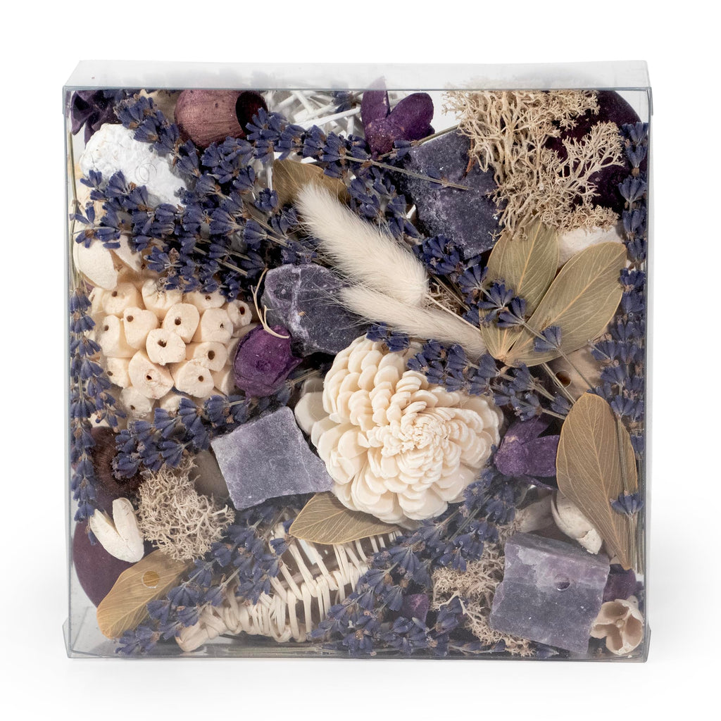 ANDALUCA Maison Box Fragrance Potpourri Decorative Vase & Bowl Filler Home D  cor (Lavender Quartz)