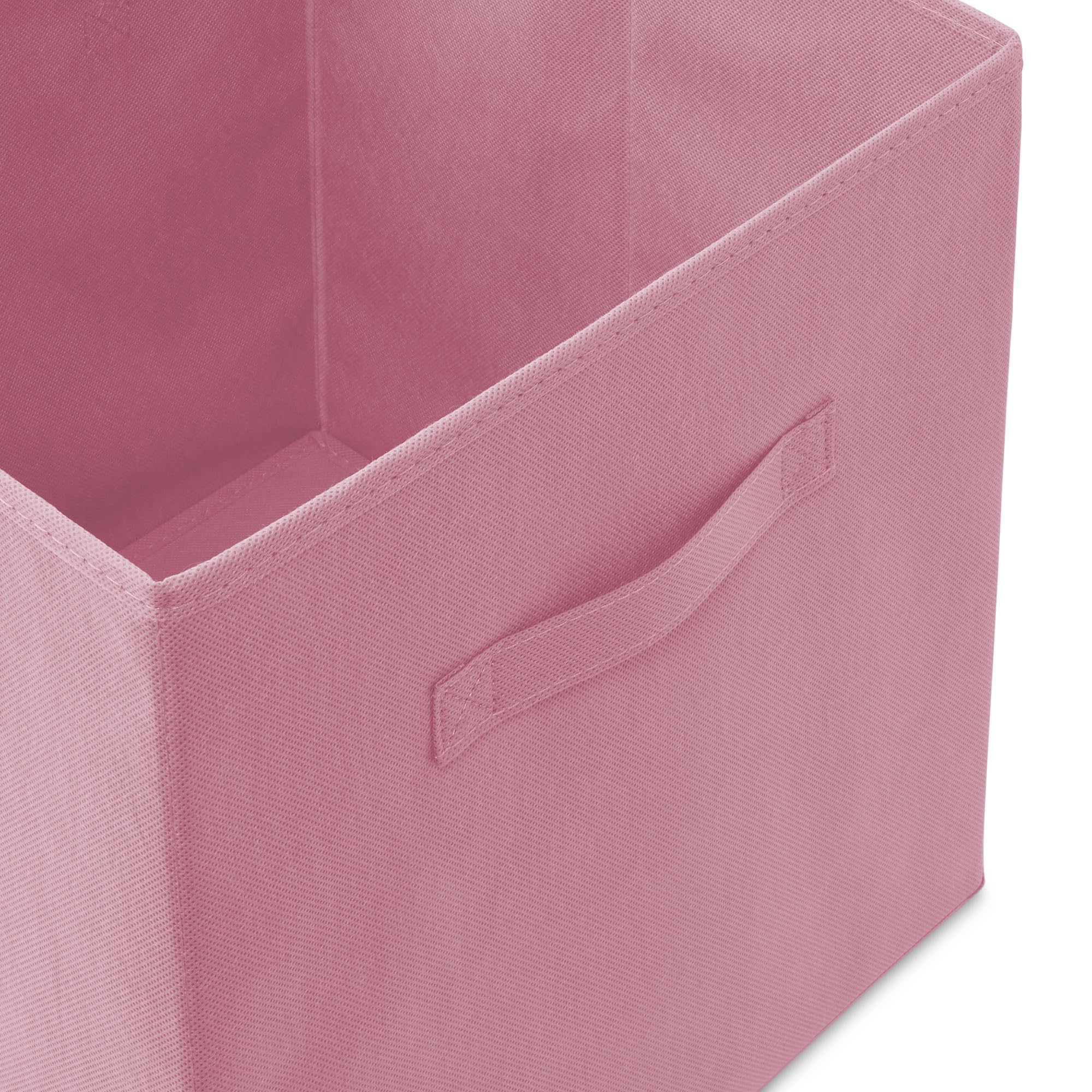 Casafield Set Of 6 Collapsible Fabric Cube Storage Bins, Light Pink - 13'' Foldable Cloth Baskets For Shelves, Cubby Organizers