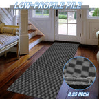 Freadem Runner Rugs 3' X 42' Indoor Outdoor Carpet Runner, Area Rugs With Anti-Slip Rubber Backing For Aisle Hallway Balcony Gar