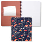 Steel Mill & Co Cute Large Spiral Notebook College Ruled, 11' X 9.5' With Durable Hardcover And 160 Lined Pages, Floral Vines
