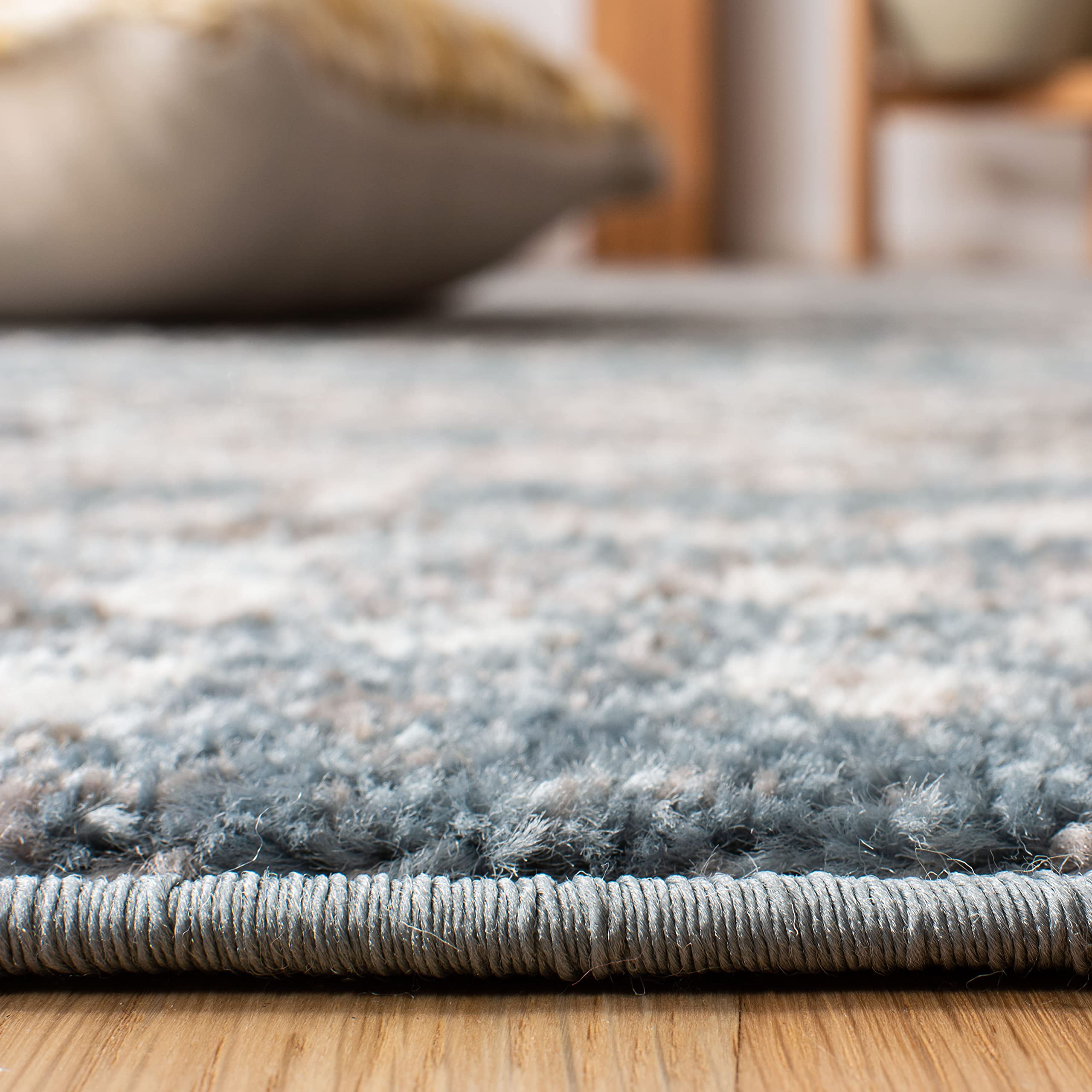 Safavieh Amsterdam Collection Runner Rug - 2'3'' X 8', Blue & Ivory, Moroccan Boho Design, Non-Shedding & Easy Care, Ideal For H