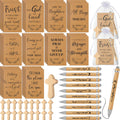 Spakon 120 Pcs/ 30 Set Christian Gifts Bible Verse Notebooks Religious Bamboo Pens Wooden Crosses With Organza Bags For Women Me