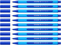 Schneider Slider Edge M (Medium) Ballpoint Pen, 1.0 Mm, Light Blue Barrel, Blue Ink, Box Of 10 Pens (152103)