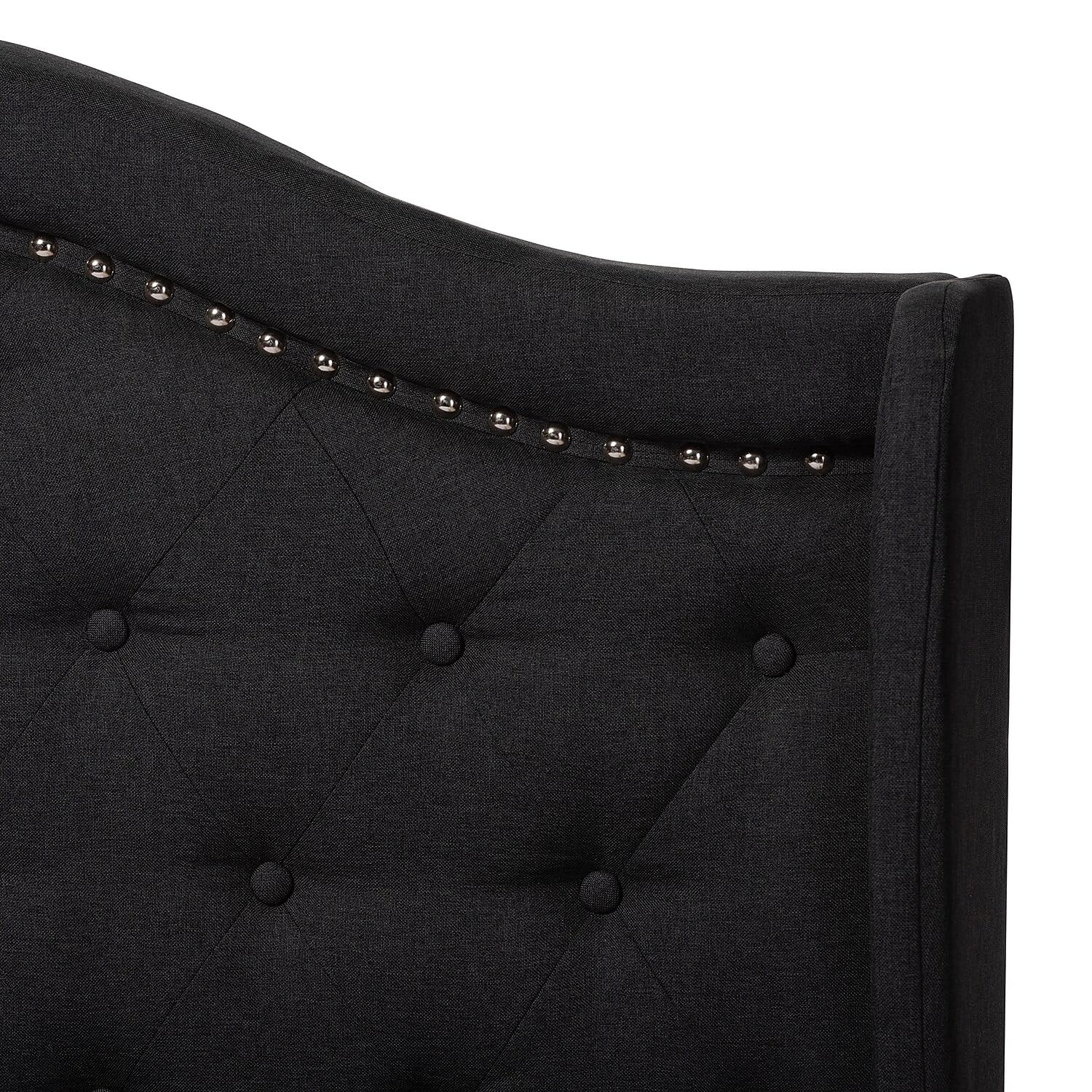 Baxton Studio Aden Bed, Queen, Charcoal Grey (149-8927-HiT)