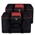 Storite 2 Pack Moisture Proof Nylon Large Size Underbed Storage Bag For Clothes (54 x 46 x 28 cm)  Black, Rectangular