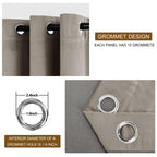 Dwcn Velvet Curtains Extra Wide - Taupe Elegant Super Soft Bundleable Room Darkening Window Curtains Grommet Design Neutral Styl