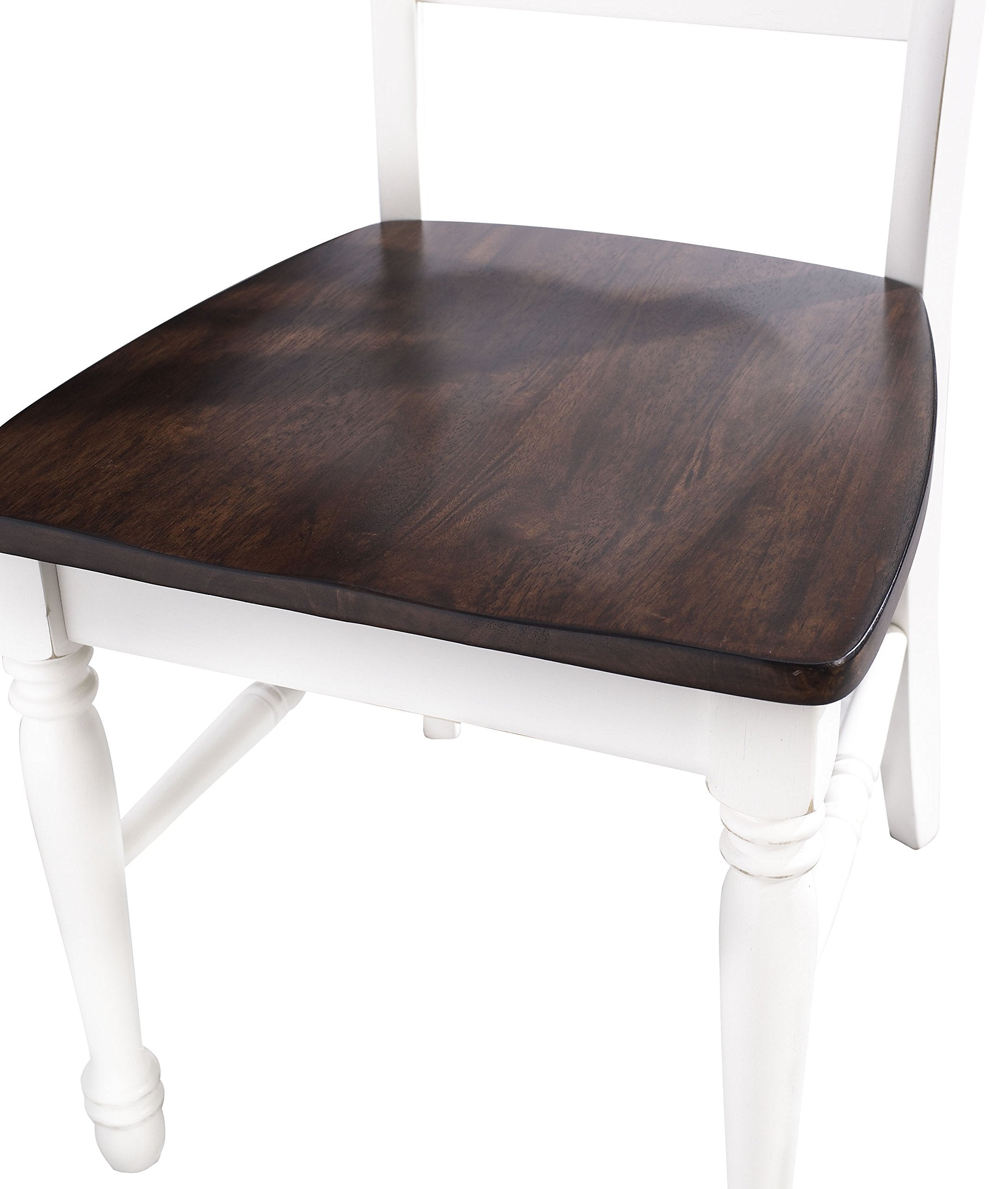 Crosley Furniture Shelby Traditional Wood X-Back Dining Room Chairs Set of 2, Kitchen Chair, Distressed White