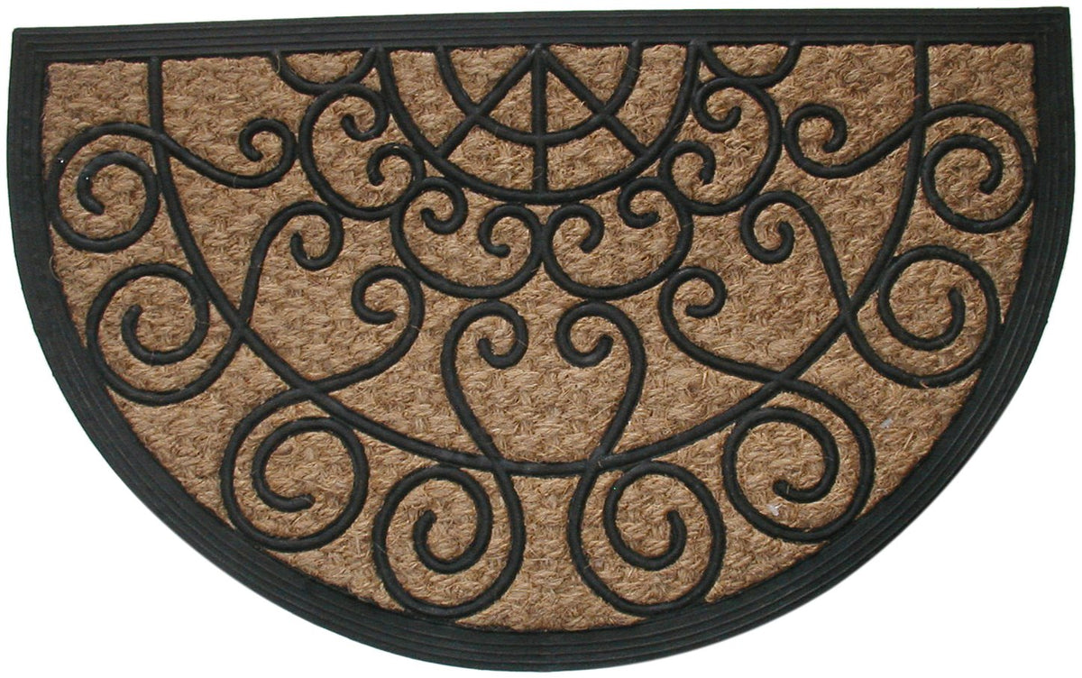 Geo Crafts G123 Tuffcor Doormat, Half Round Scroll
