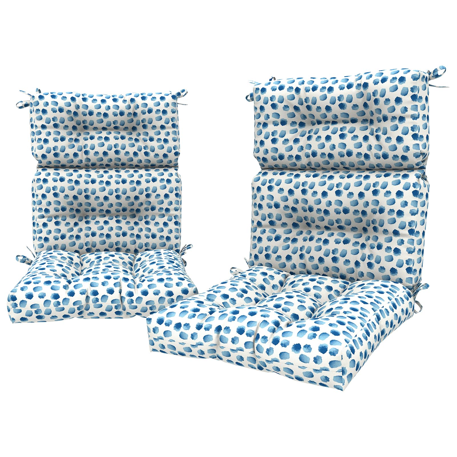 Lvtxiii 2 Pack Outdoor/Indoor High Back Seat Cushions, Deep Seat Patio Seat And Back Cushion Set, Stuffed High Rebound Foam Rock