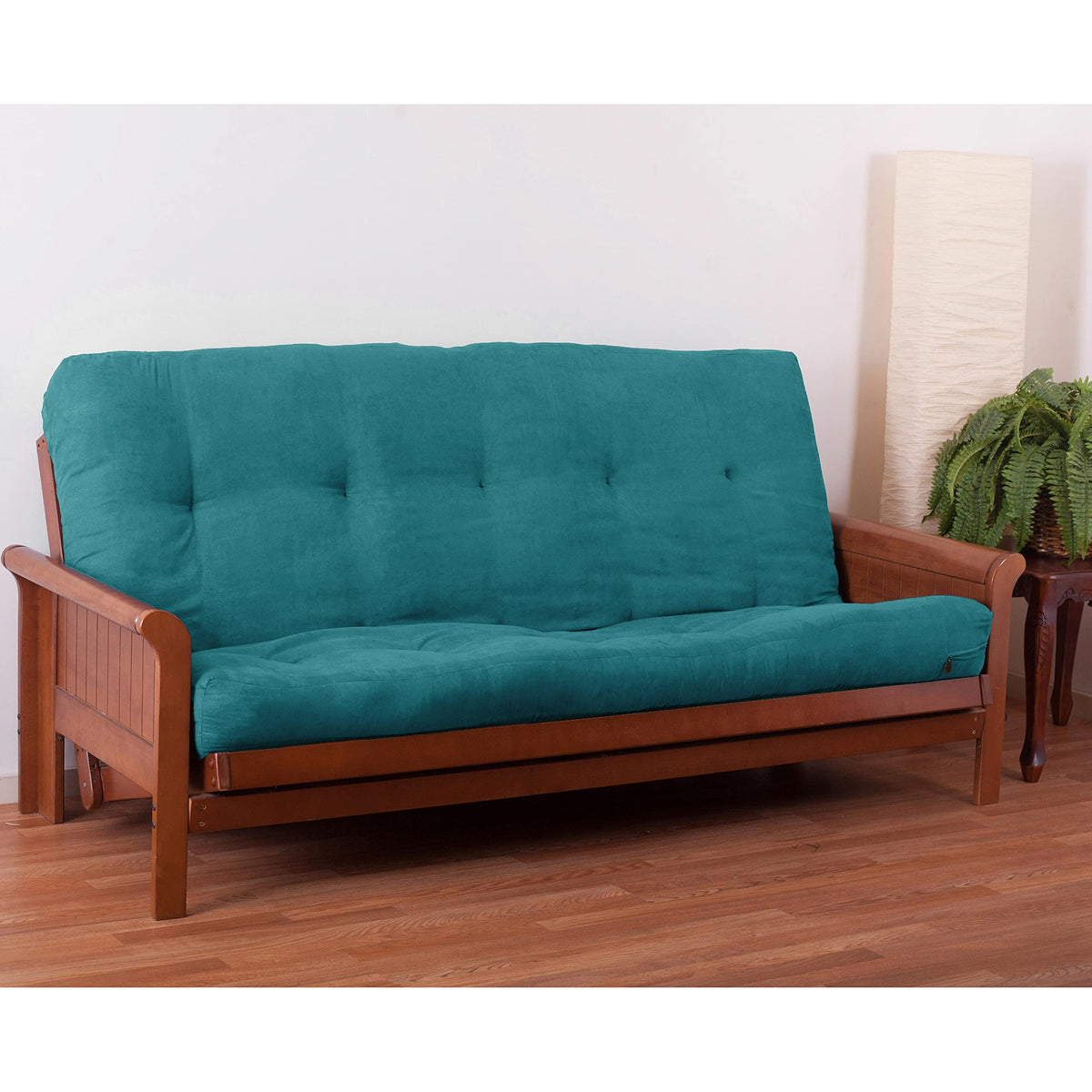Blazing Needles Vitality 8&quot; Microsuede Futon Mattress, Full, Aqua Blue