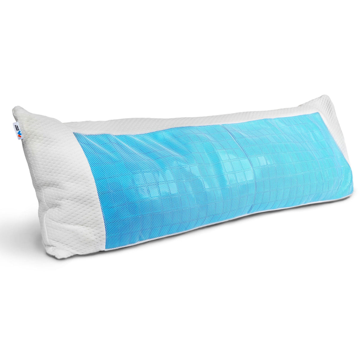 Mindful Design Cooling Memory Foam Full Body Pillow - Extra Soft Full Shredded Memory Foam With Cooling Gel, Support And Comfort