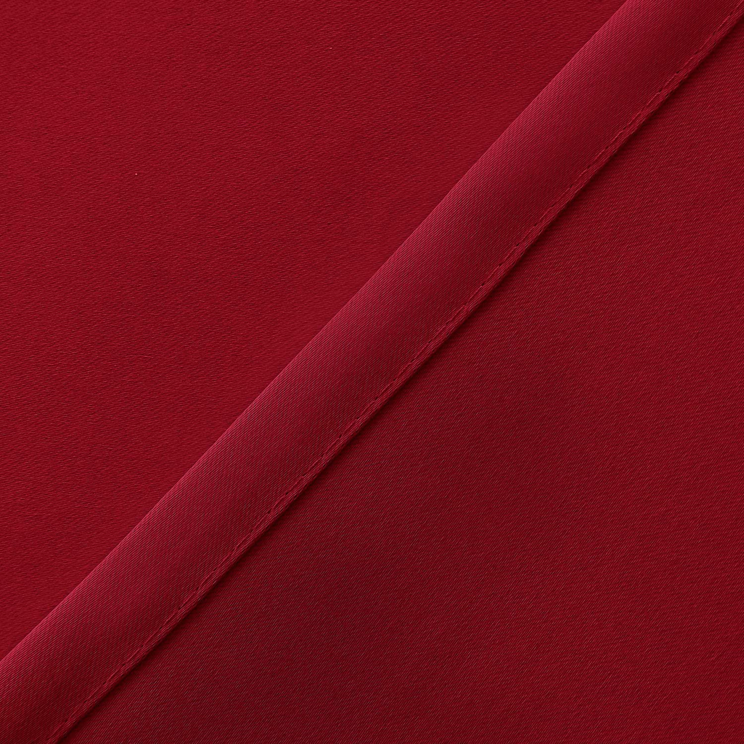 Hiasan Red Valance Curtains For Kitchen Blackout Thermal Insulated Rod Pocket Window Valances, 42 X 12 Inches Length, 1 Panel