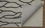 HomeRoots 511846 8 x 11 ft. Taupe Black & Gray Wool Abstract Hand Tufted Handmade Stain Resistant Rectangle Area Rug