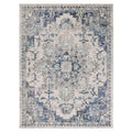 SAFAVIEH Madison Collection X-Large Area Rug - 12 x 18, Ivory & Grey, Boho Chic Medallion Distressed Design, Non-Shedding & Ea