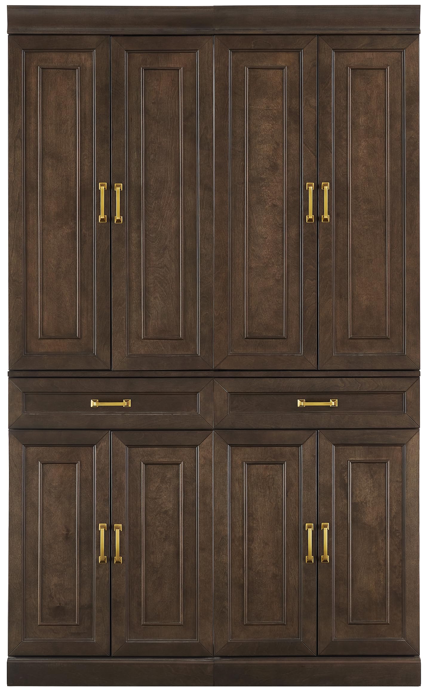 Crosley Furniture Stanton 2-Piece Pantry Storage Cabinet Set with Shelves, Kitchen, Dining, or Laundry Room, Coffee