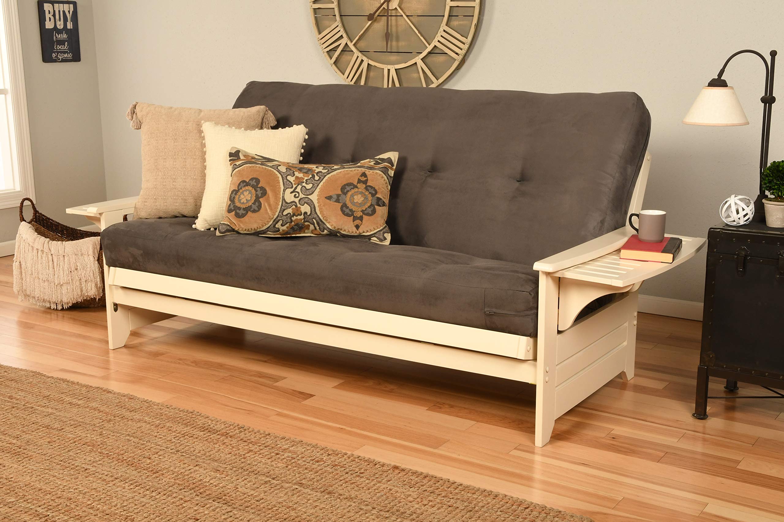 Kodiak Furniture Futon Set, Full, White