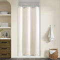 Cream Linen Stall Shower Curtains Natural Ivory Boho Shower Curtains For Bathroom Small Stall Bath 36X72 Cloth Fabric Half Narro