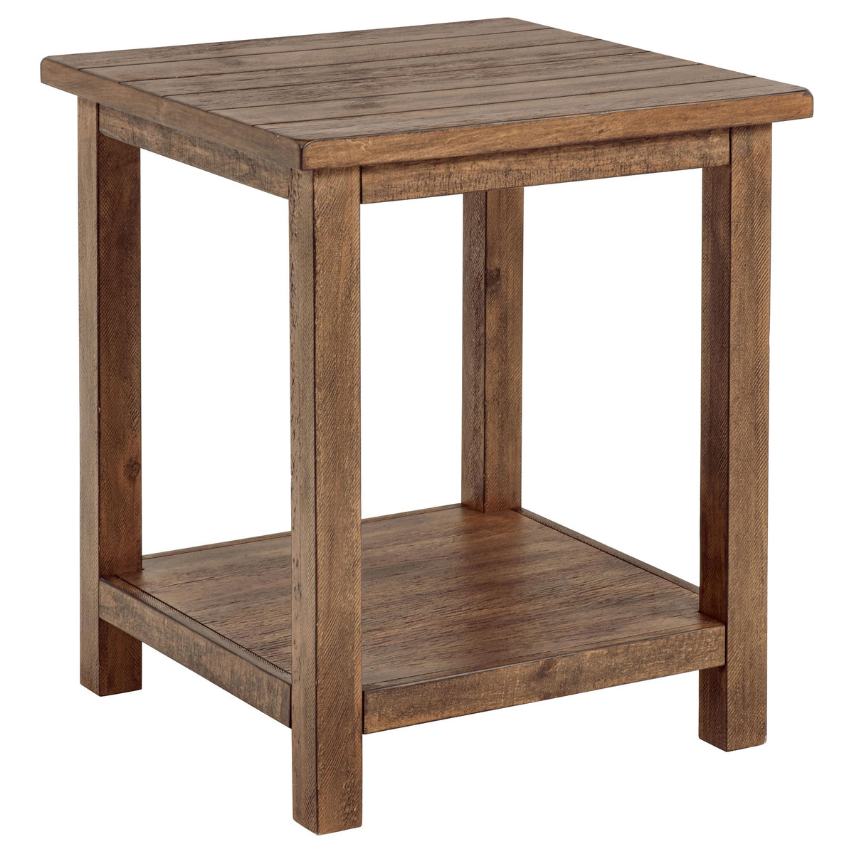 Coaster Home Furnishings Payne Wood End Table with Shelf Distressed Brown