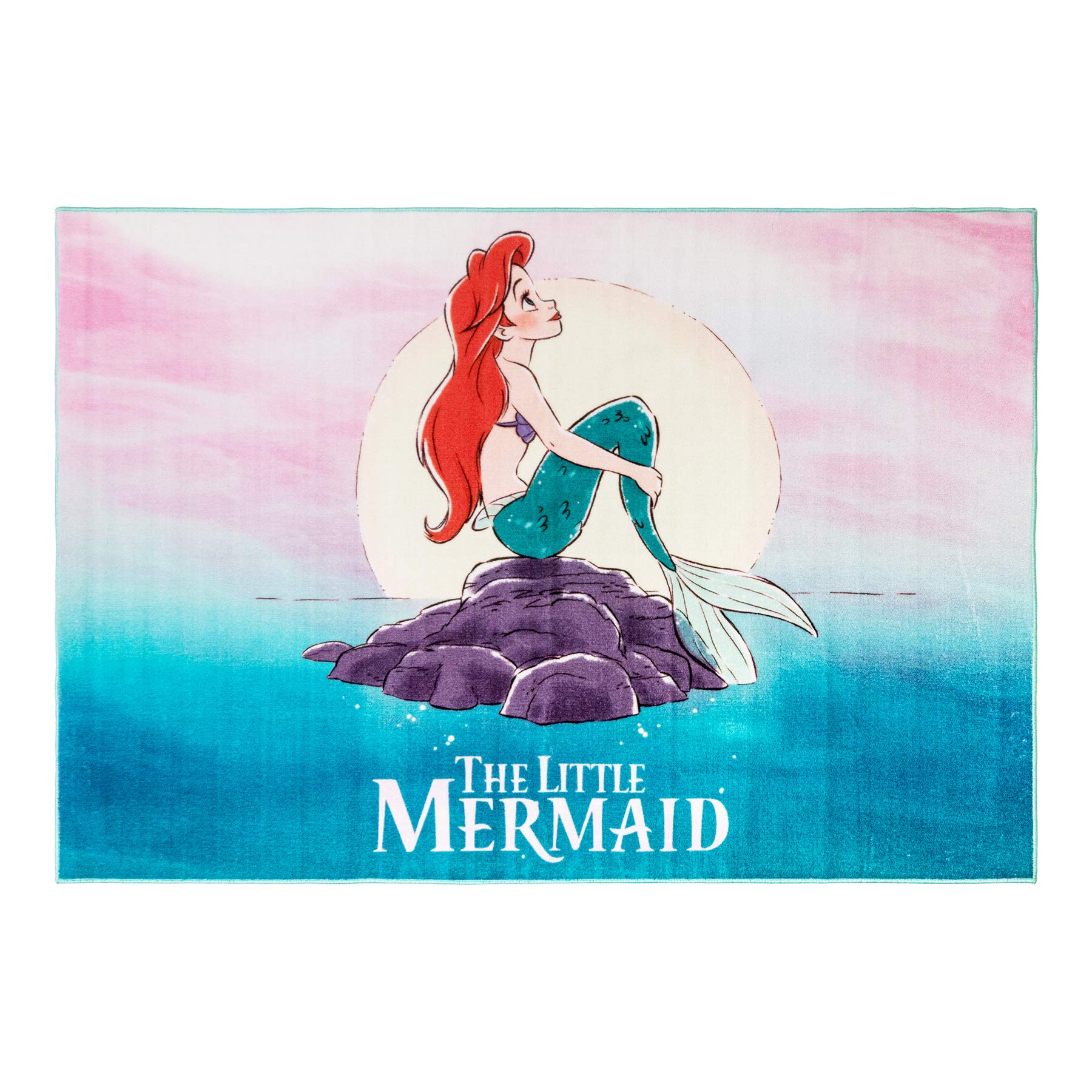 Gertmenian Kids Playroom & Game Room Carpet | Disney Princess The Little Mermaid Ariel Childrens Rug | Kids Novelty Home Decor,