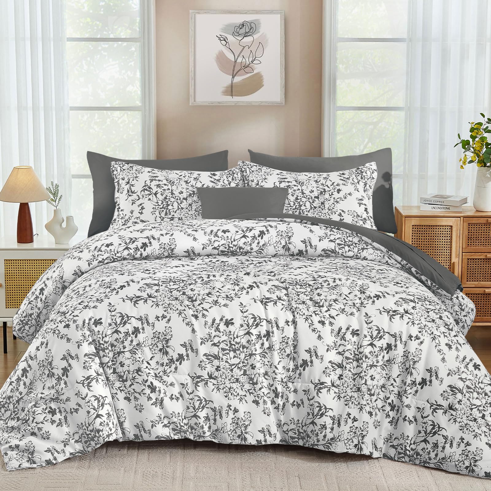 Wongs Beddign Floral Comforter Set Botanical Floral Bedding SetYs01Ab091700Q8UA