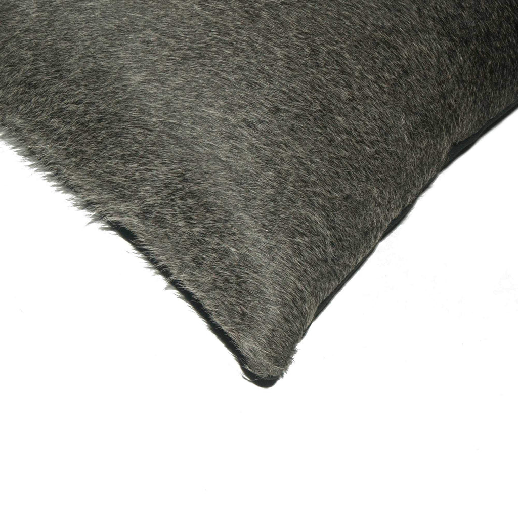 HomeRoots Decor 12' X 20' X 5' Gray and White Cowhide Pillow