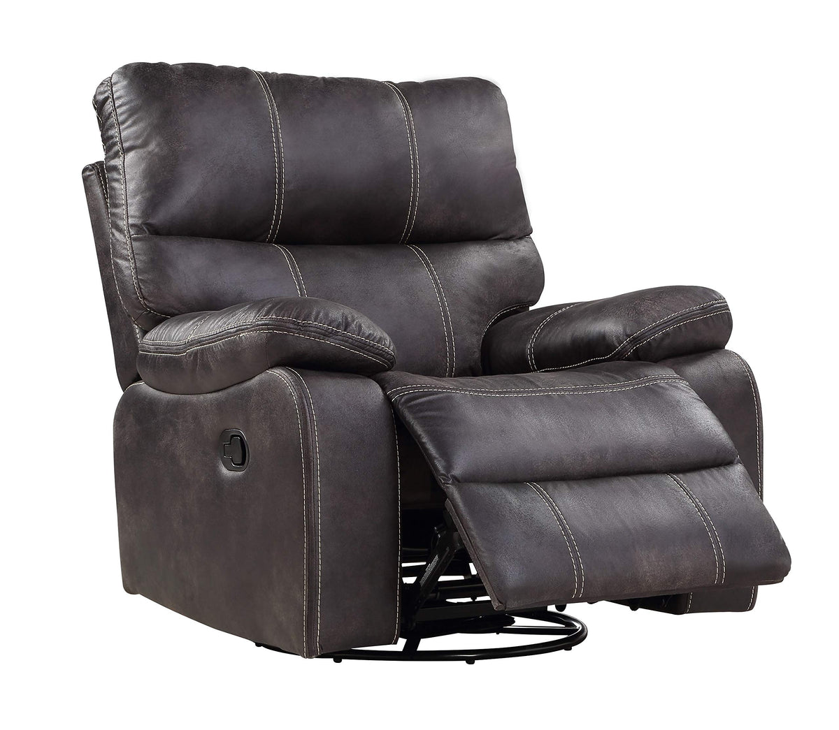 Wallace & Bay Hooper Swivel Recliner Glider, Dark Gray