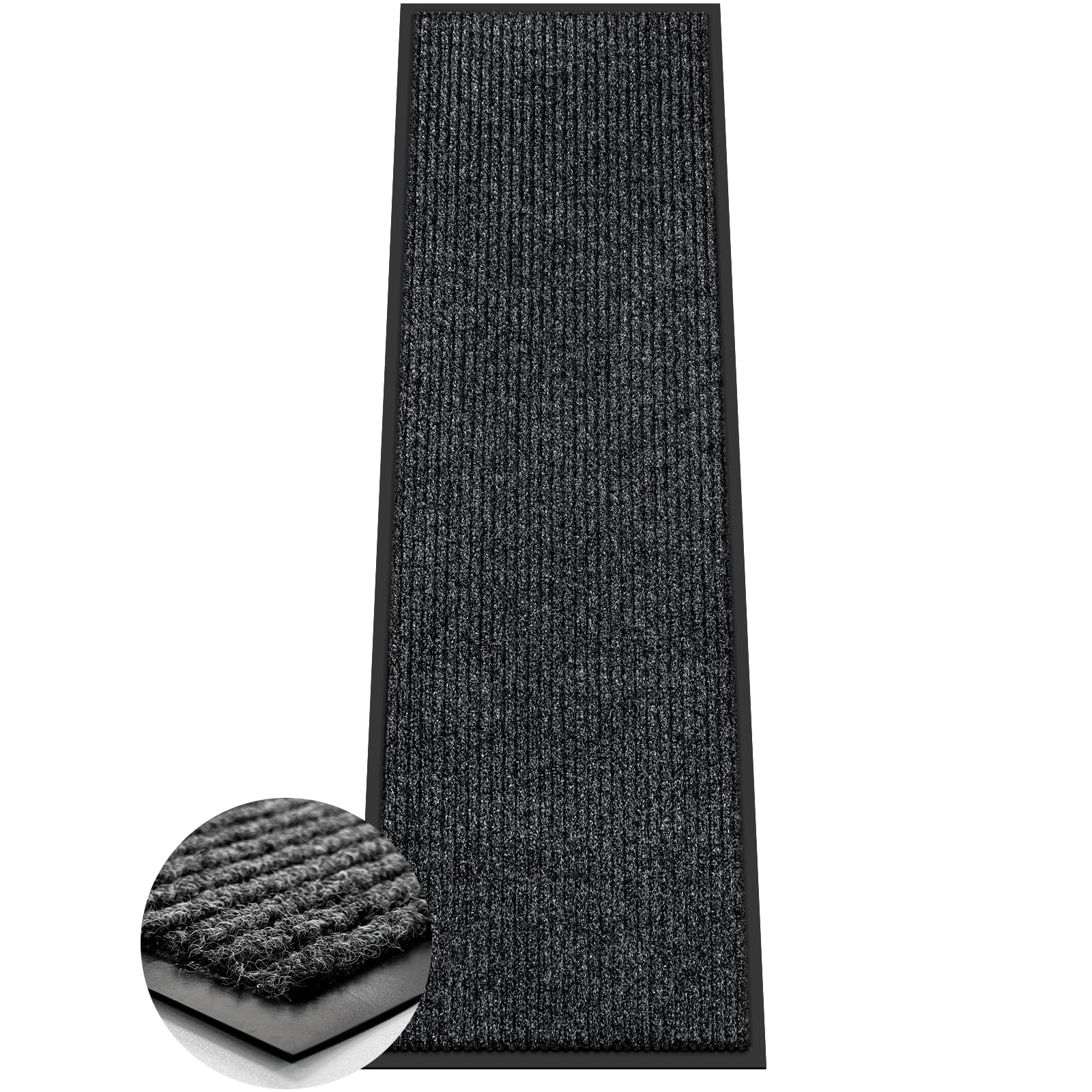 Azadx 3'X10' Indoor Outdoor Door Mat Heavy Duty Front Door Mat Ultra Absorbent Muddy Dirt Resist Welcome Door Mats Non-Slip Back