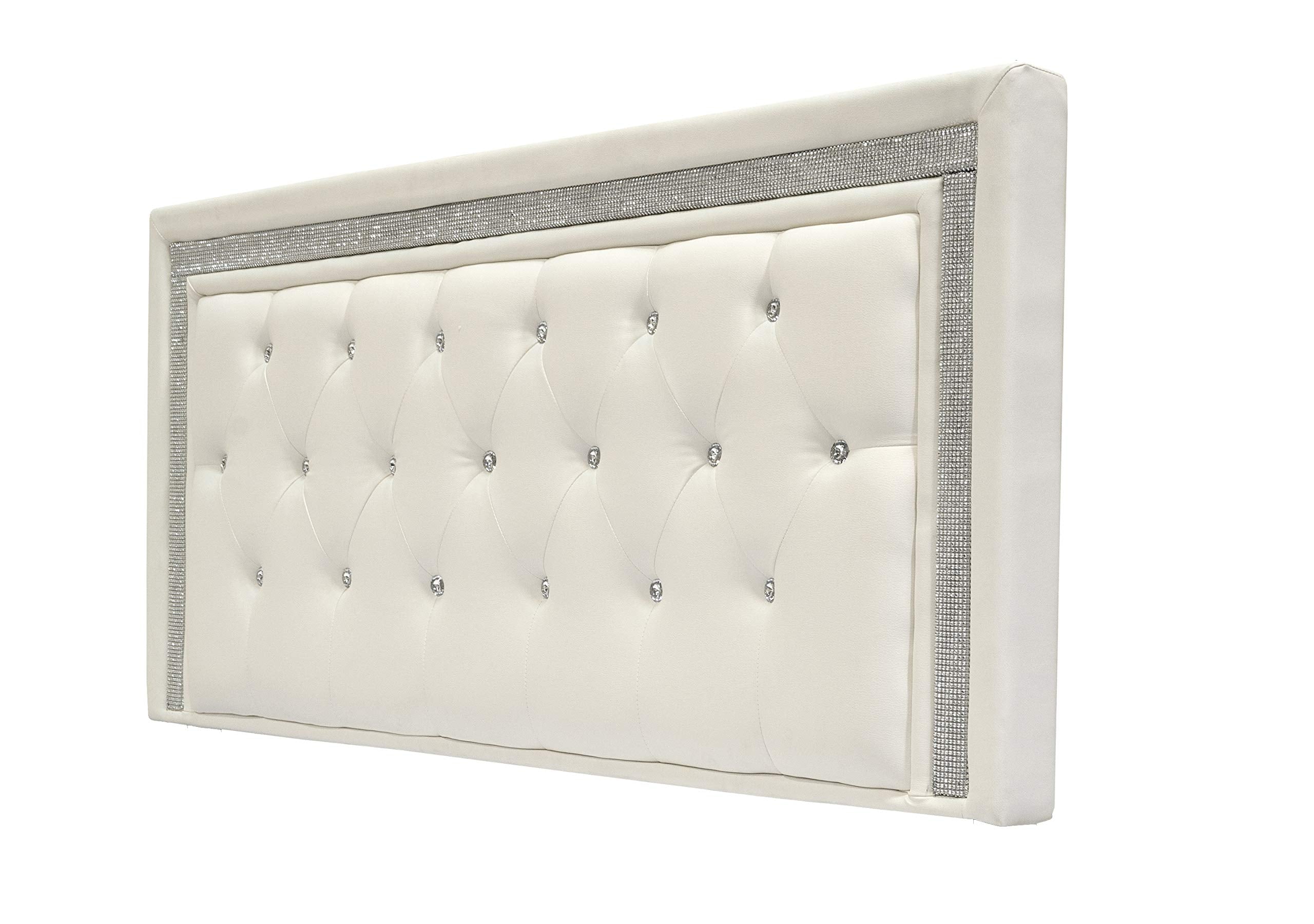 Best Master Furniture Hope Tufted Vinyl Upholstered Headboard - Thumbnail 2