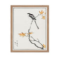 Poster Master Vintage Poster - Retro Drawing Print - Gift for Artist, Friend - Long Tailed Tit & Maple Tree, Bird, Leaves, Branc