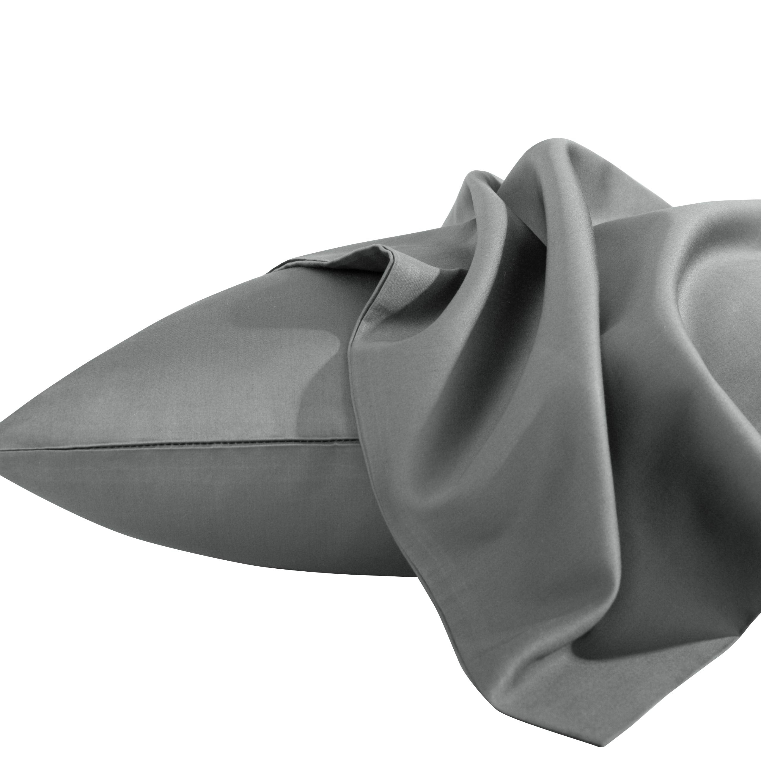 Ntbay 500 Thread Count 100% Egyptian Cotton King Pillowcases, Super Soft And Breathable Envelope Closure Pillow Cases, 20X36 Inches, Dark Grey