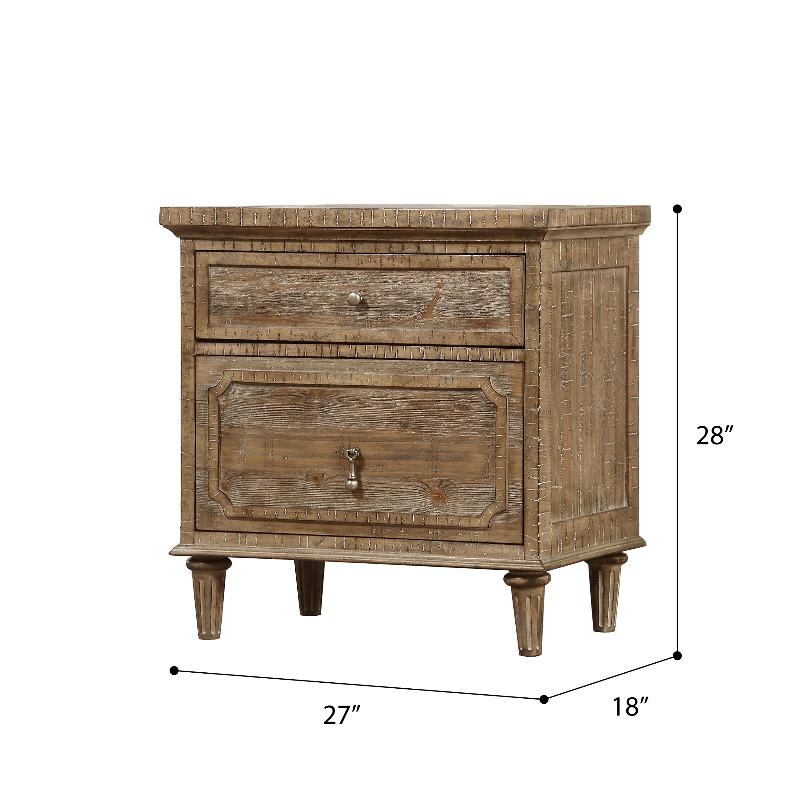Wallace & Bay Haynes Nightstand, Gray