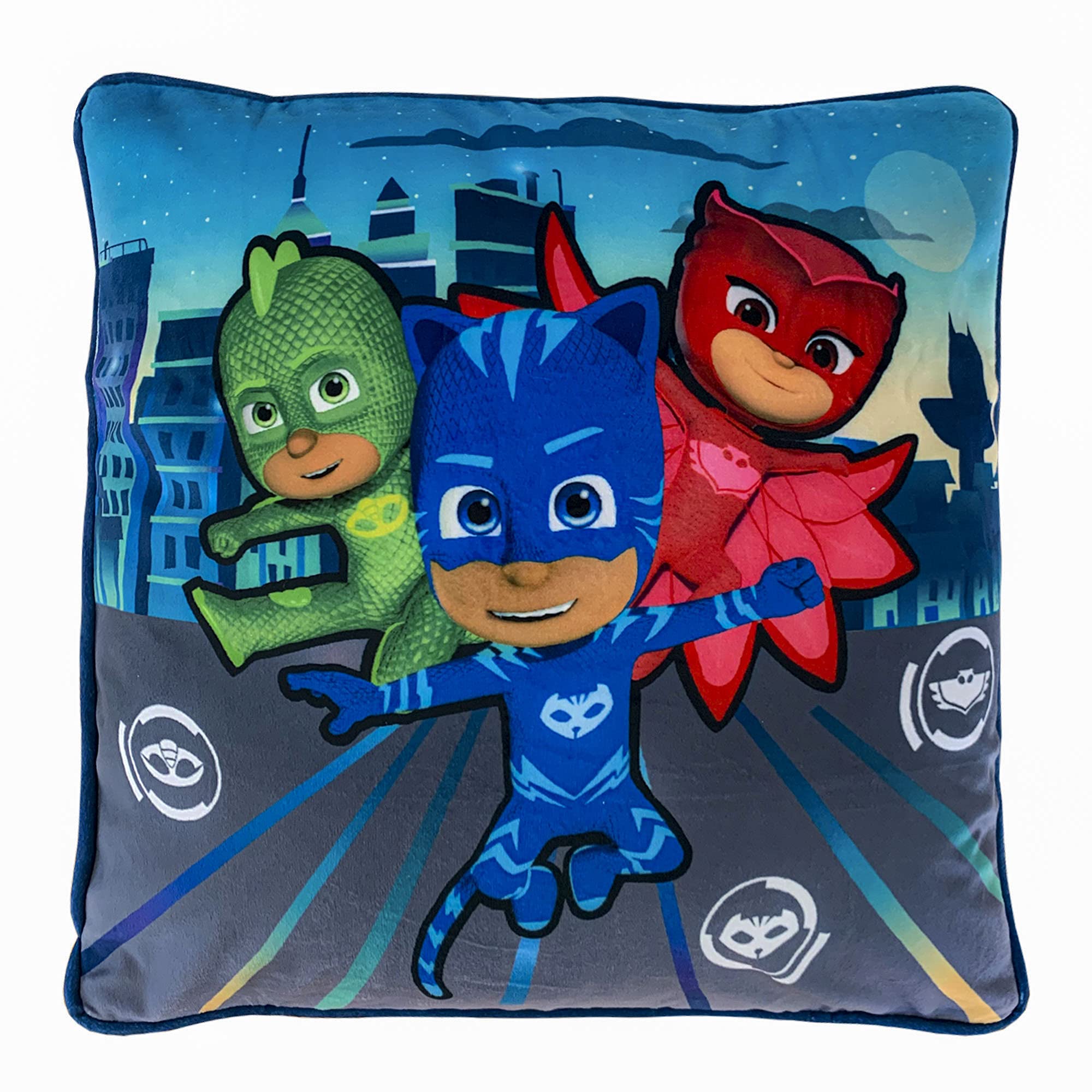 Franco Kids Bedding Soft Decorative Pillow Cover, 15 In X 15 In, Pj Masks