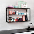 Dime Store Metal & Wood Kitchen Wall Shelf Spice Rack 3Tier For Storage Utensils & Containers | Table Top Storage Organizer For