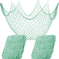 Shappy 2 Pieces Fish Net Decorative 80 x 40 Inch, Wall Hanging Fishnet for Mermaid, Pirate, Nautical, Under The Sea Party Decora