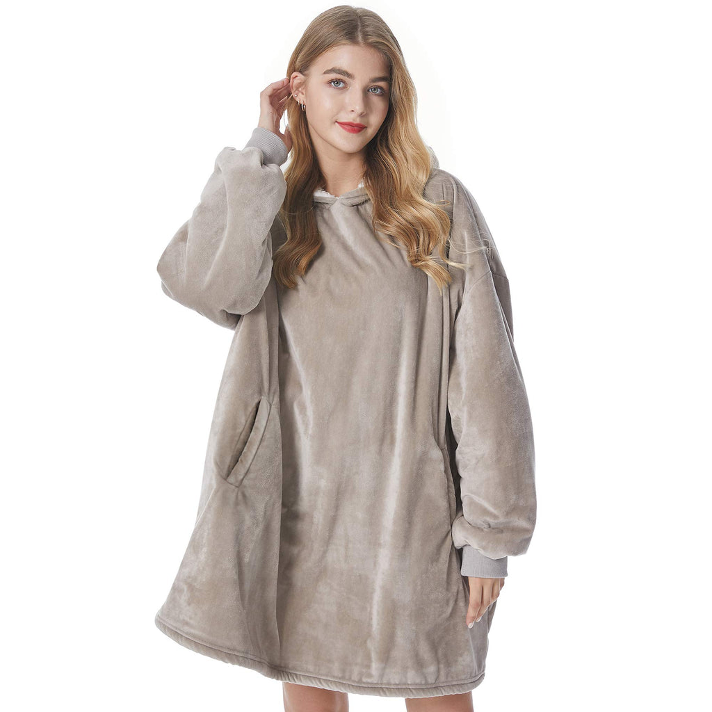 Felicigeely Blanket Hoodie Women Oversized Wearable Blanket Sweatshirt For Men Cozy Hoodie Blanket With Pockets And Sleeves Chri