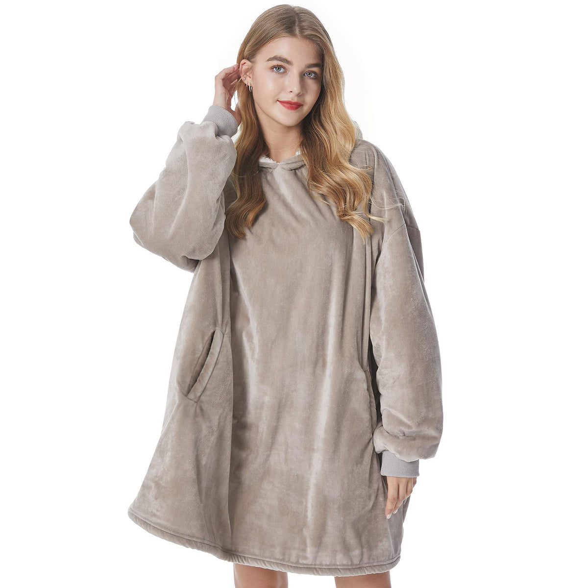 Felicigeely Blanket Hoodie Women Oversized Wearable Blanket Sweatshirt For Men Cozy Hoodie Blanket With Pockets And Sleeves Chri