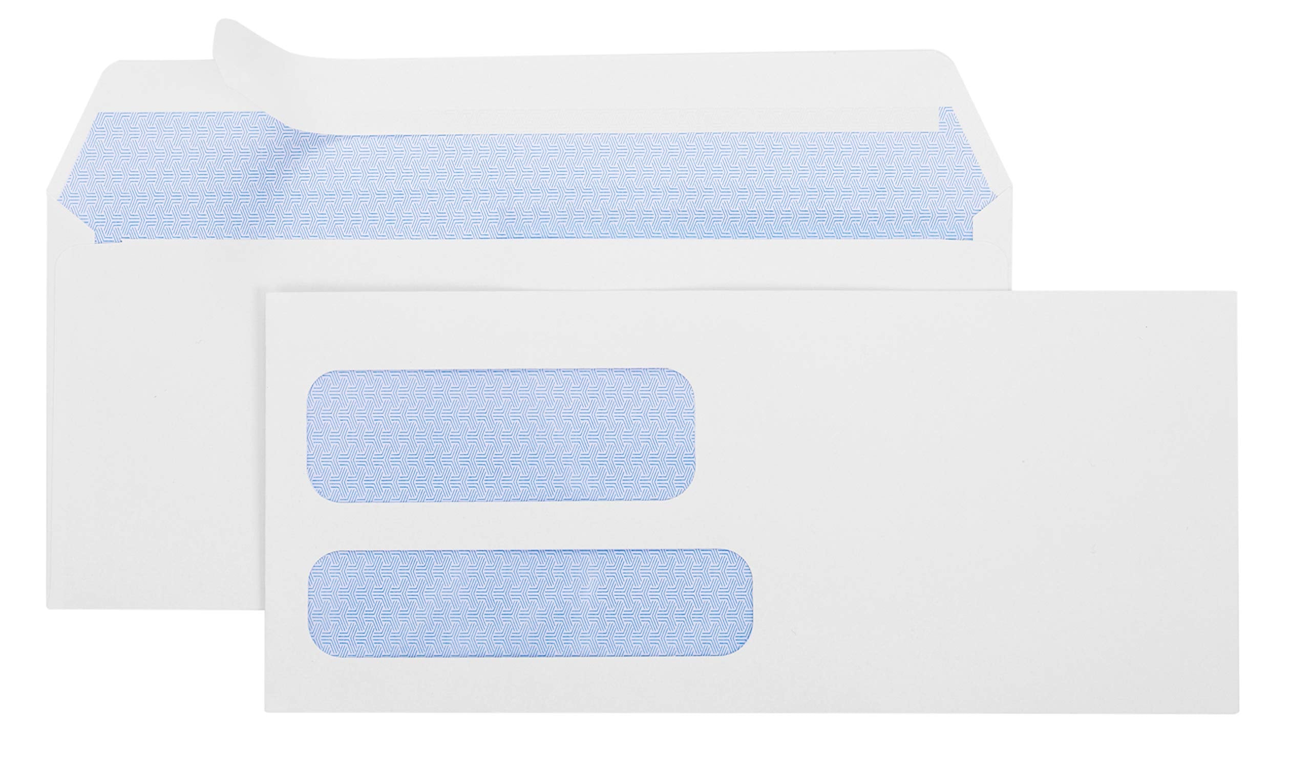 Office Deed #9 Double Window Security Envelopes Self Seal - #9 Envelopes With Window Designed For Quickbooks Invoices And Busine