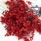 Uieke 6 Pcs Babys Breath Artificial Flowers Bulk Silk Red Faux Flowers Real Touch Gypsophila Bouquet For Christmas Halloween Hom